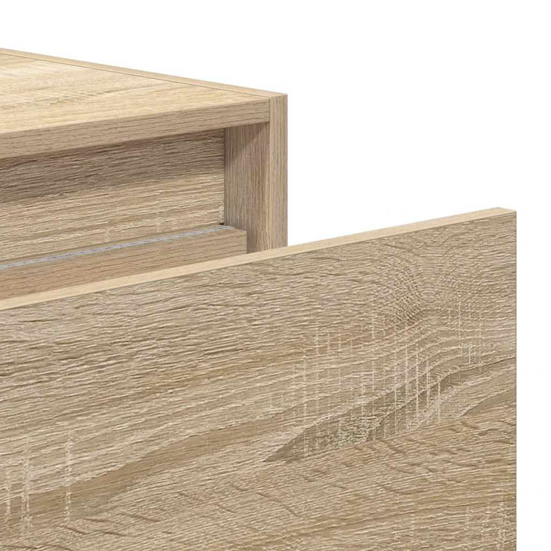 Wiszące szafki nocne z LED, 2 szt., dąb sonoma