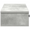 Półka ścienna z szufladami, szarość betonu 100x37,5x19 cm