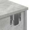Półka ścienna z szufladami, szarość betonu 100x37,5x19 cm