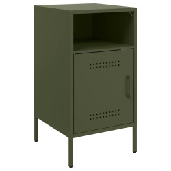 Szafka nocna, oliwkowa, 36x39x68 cm, stal