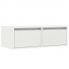 Szafka pod TV z oświetleniem LED, biała, 75x35,5x25 cm