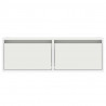 Szafka pod TV z oświetleniem LED, biała, 75x35,5x25 cm