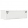 Szafka pod TV z oświetleniem LED, biała, 75x35,5x25 cm