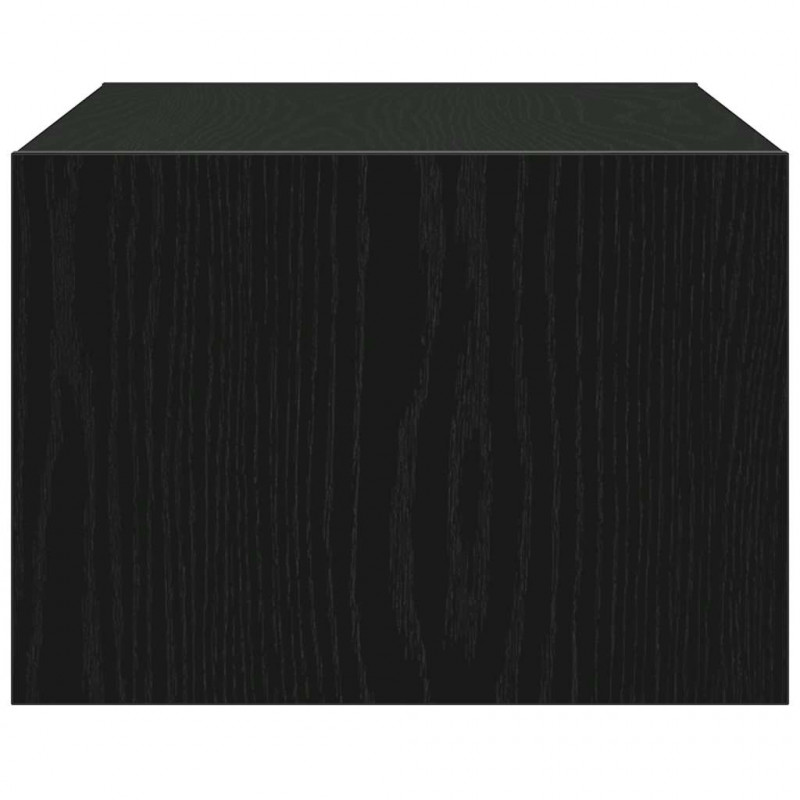 Szafka pod TV z oświetleniem LED, czarna, 75x35,5x25 cm