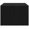 Szafka pod TV z oświetleniem LED, czarna, 75x35,5x25 cm