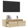 Szafka pod TV z oświetleniem LED, dąb sonoma, 75x35,5x25 cm