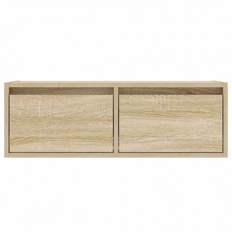 Szafka pod TV z oświetleniem LED, dąb sonoma, 75x35,5x25 cm