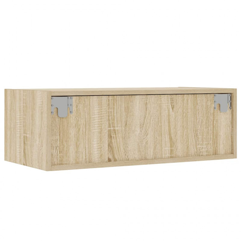 Szafka pod TV z oświetleniem LED, dąb sonoma, 75x35,5x25 cm