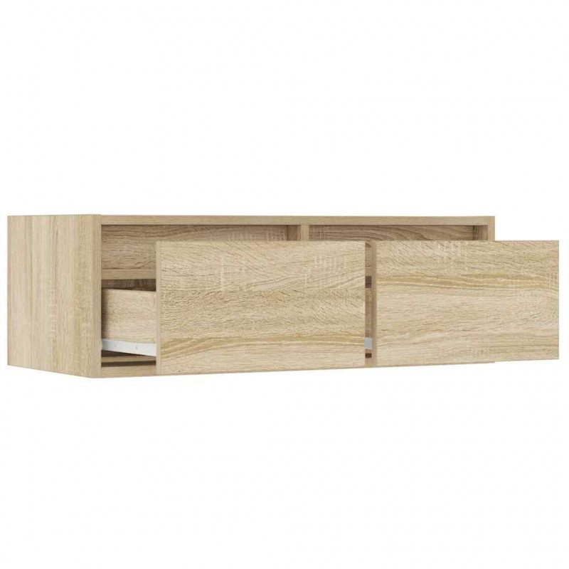 Szafka pod TV z oświetleniem LED, dąb sonoma, 75x35,5x25 cm