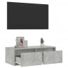 Szafka pod TV z oświetleniem LED, szarość betonu, 75x35,5x25 cm