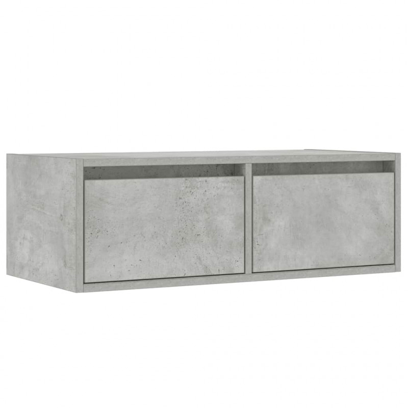 Szafka pod TV z oświetleniem LED, szarość betonu, 75x35,5x25 cm