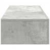 Półka ścienna z szufladami, szarość betonu 100x36x19 cm