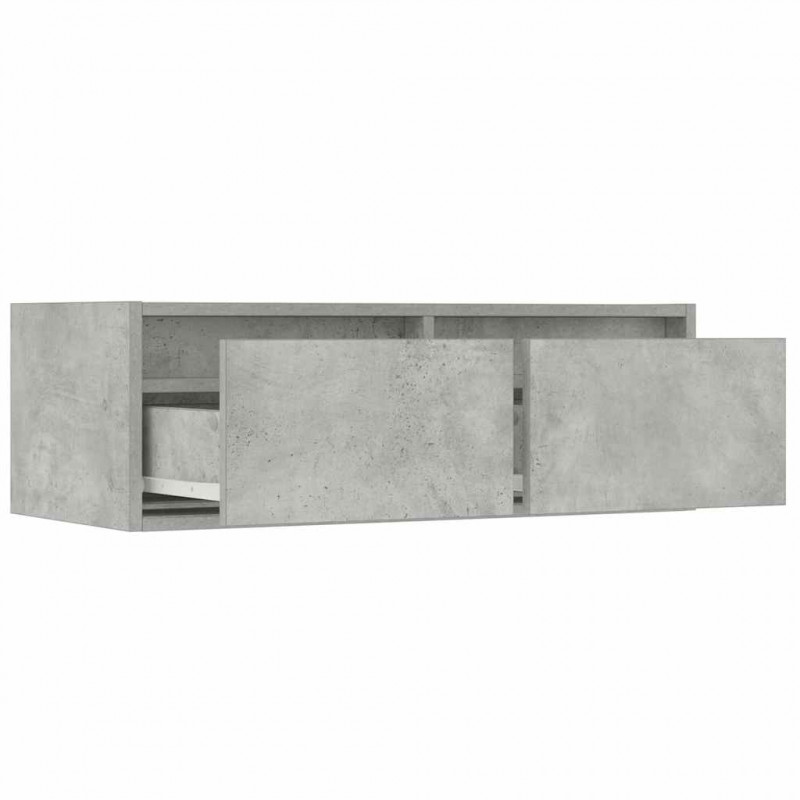 Szafka pod TV z oświetleniem LED, szarość betonu, 75x35,5x25 cm