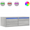 Szafka pod TV z LED, szary dąb sonoma, 75x35,5x25 cm