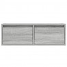 Szafka pod TV z LED, szary dąb sonoma, 75x35,5x25 cm