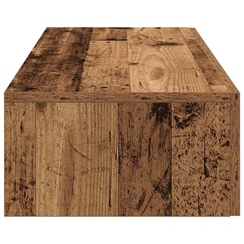 Półka ścienna z szufladami, stare drewno, 100x36x19 cm