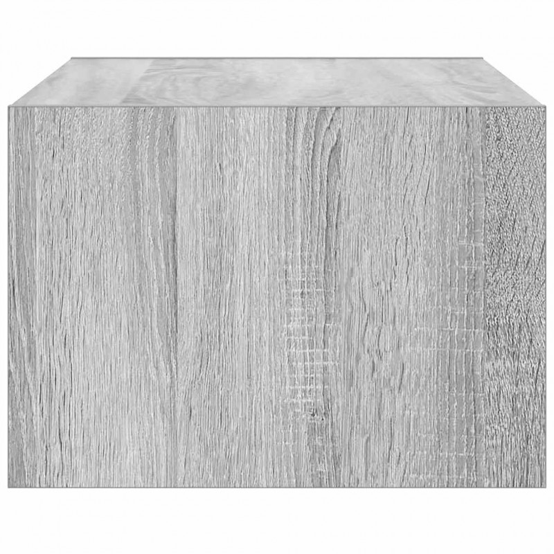 Szafka pod TV z LED, szary dąb sonoma, 75x35,5x25 cm