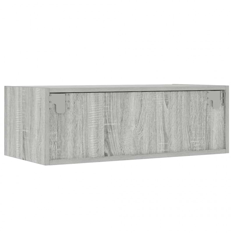 Szafka pod TV z LED, szary dąb sonoma, 75x35,5x25 cm