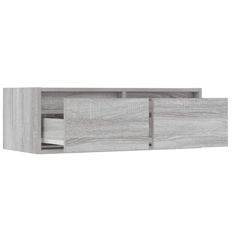 Szafka pod TV z LED, szary dąb sonoma, 75x35,5x25 cm