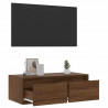 Szafka pod TV z oświetleniem LED, brązowy dąb, 75x35,5x25 cm