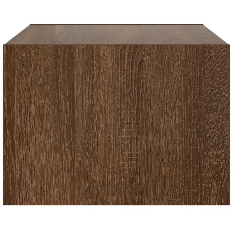 Szafka pod TV z oświetleniem LED, brązowy dąb, 75x35,5x25 cm