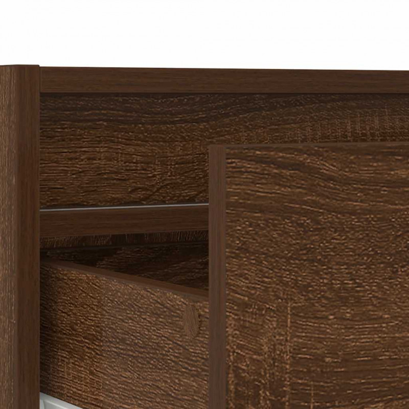 Szafka pod TV z oświetleniem LED, brązowy dąb, 75x35,5x25 cm
