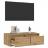 Szafka pod TV z oświetleniem LED, dąb artisan, 75x35,5x25 cm