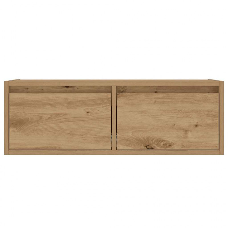 Szafka pod TV z oświetleniem LED, dąb artisan, 75x35,5x25 cm
