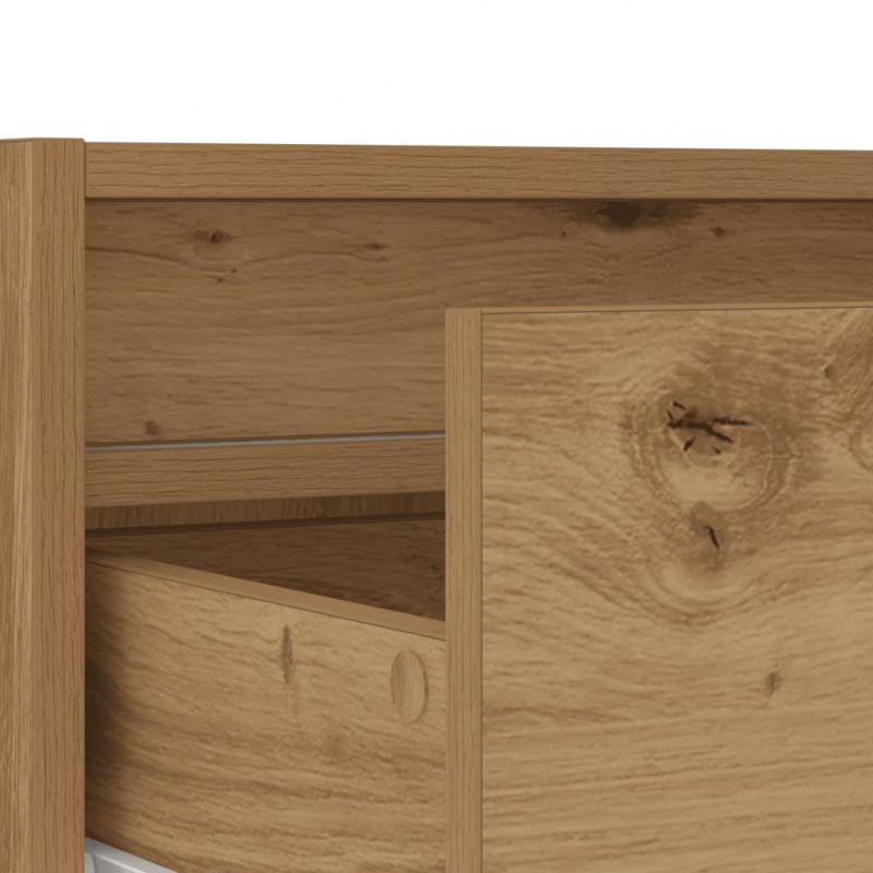 Szafka pod TV z oświetleniem LED, dąb artisan, 75x35,5x25 cm