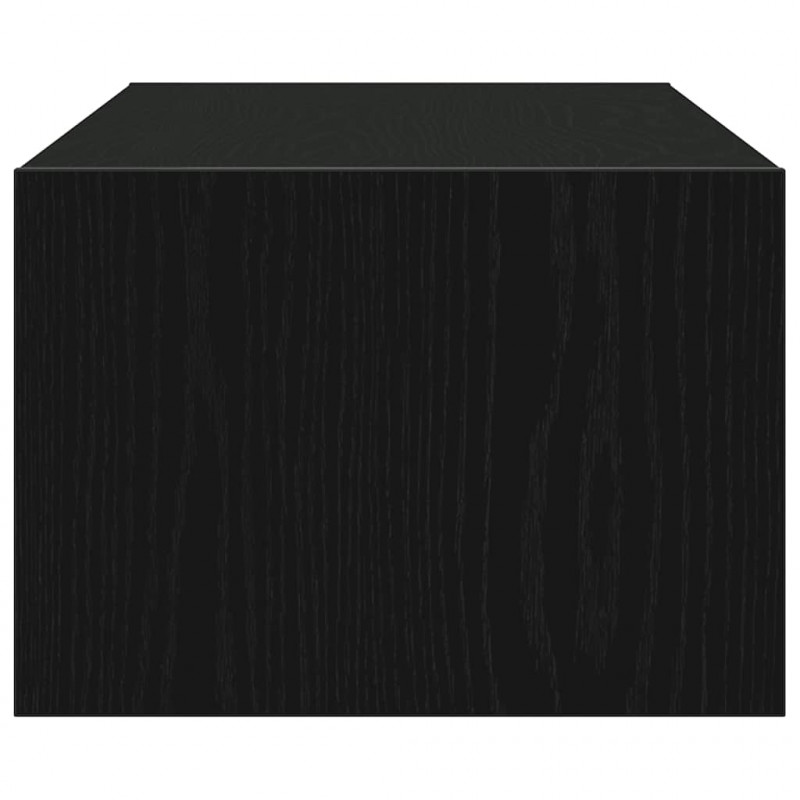 Szafka pod TV z oświetleniem LED, czarna, 100x35,5x25 cm