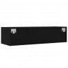 Szafka pod TV z oświetleniem LED, czarna, 100x35,5x25 cm