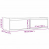Szafka pod TV z oświetleniem LED, czarna, 100x35,5x25 cm