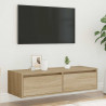 Szafka pod TV z oświetleniem LED, dąb sonoma, 100x35,5x25 cm