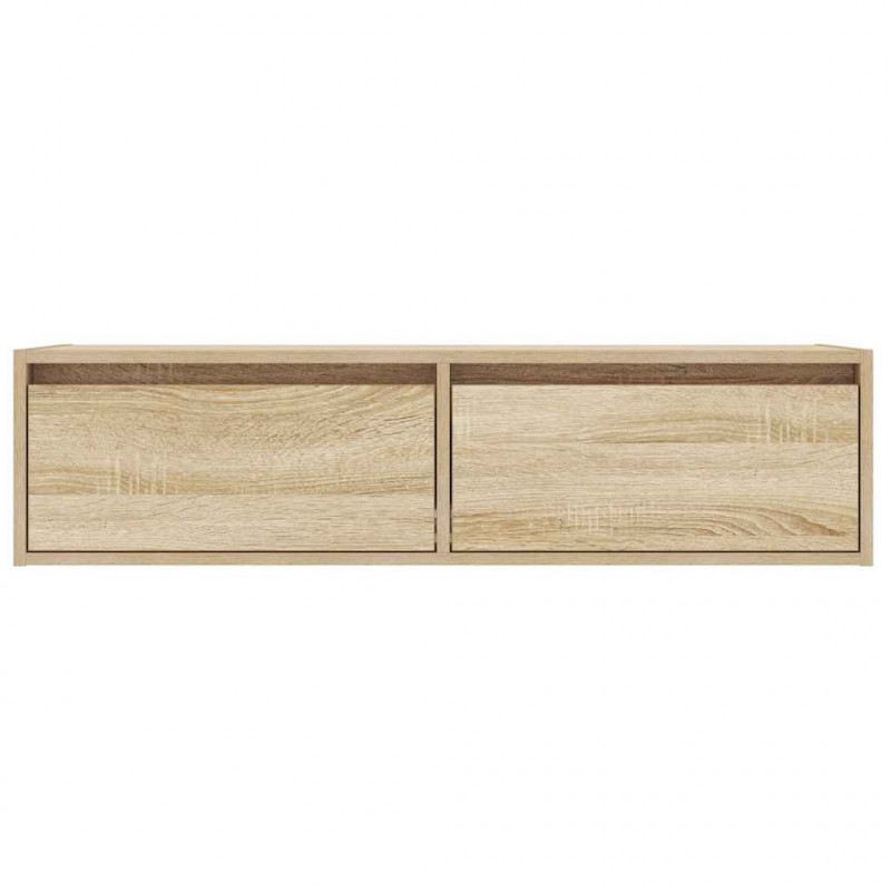 Szafka pod TV z oświetleniem LED, dąb sonoma, 100x35,5x25 cm