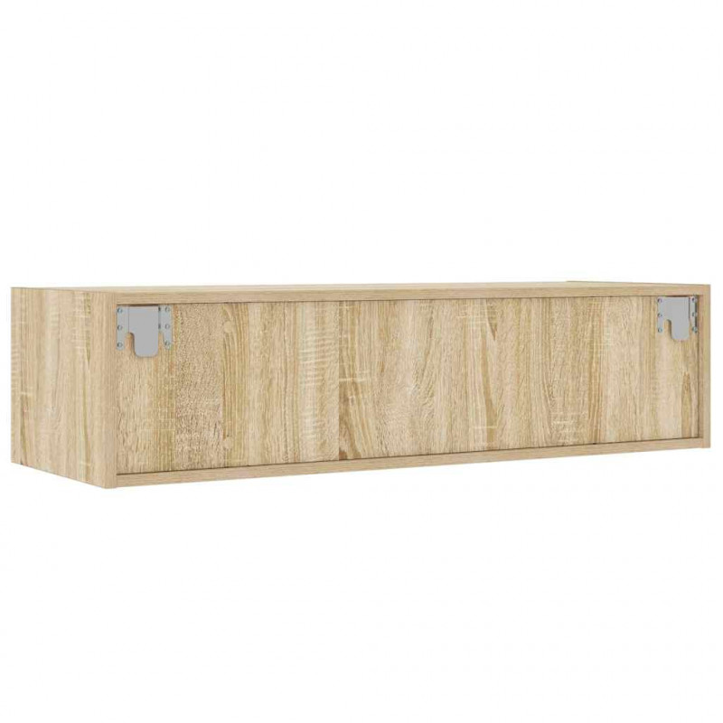 Szafka pod TV z oświetleniem LED, dąb sonoma, 100x35,5x25 cm
