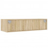 Szafka pod TV z oświetleniem LED, dąb sonoma, 100x35,5x25 cm