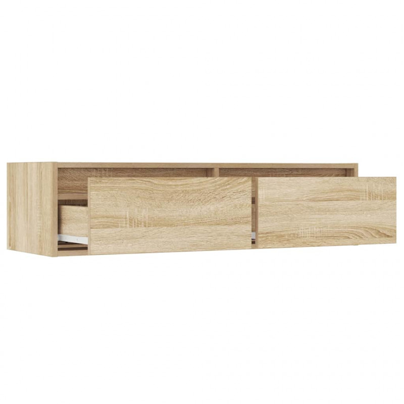 Szafka pod TV z oświetleniem LED, dąb sonoma, 100x35,5x25 cm