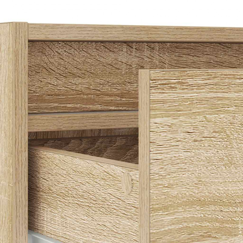 Szafka pod TV z oświetleniem LED, dąb sonoma, 100x35,5x25 cm