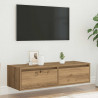 Szafka pod TV z oświetleniem LED, dąb artisan, 100x35,5x25 cm
