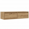 Szafka pod TV z oświetleniem LED, dąb artisan, 100x35,5x25 cm