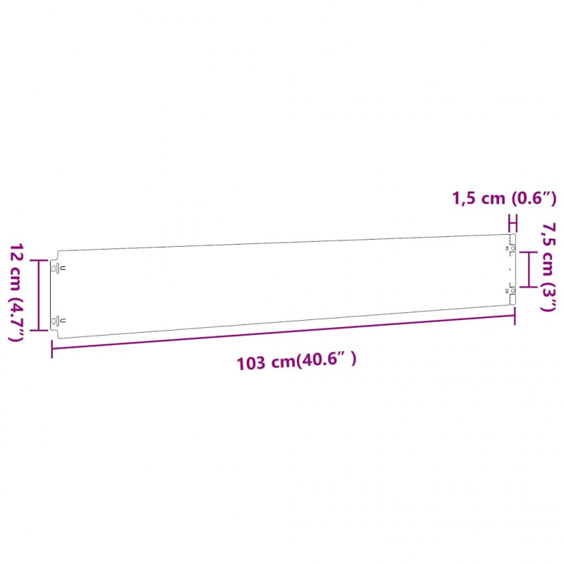 Obrzeża trawnikowe 50 szt. 15x103 cm Stal ocynkowana