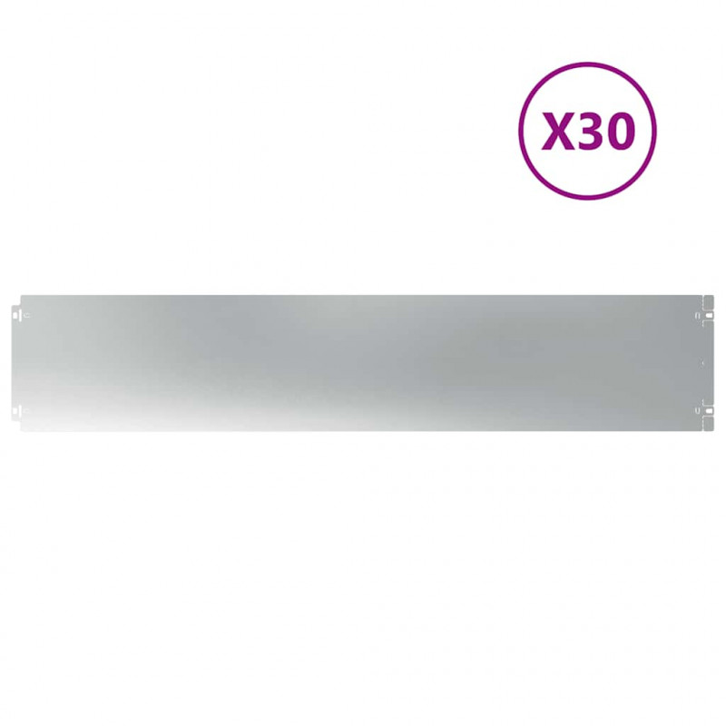 Obrzeża trawnikowe 30 szt. 20x103 cm Stal ocynkowana