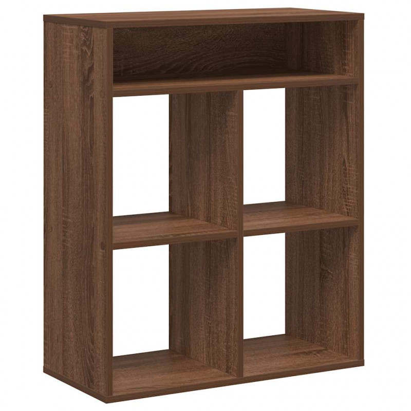 Regał na książki, brązowy dąb, materiał drewnopochodny