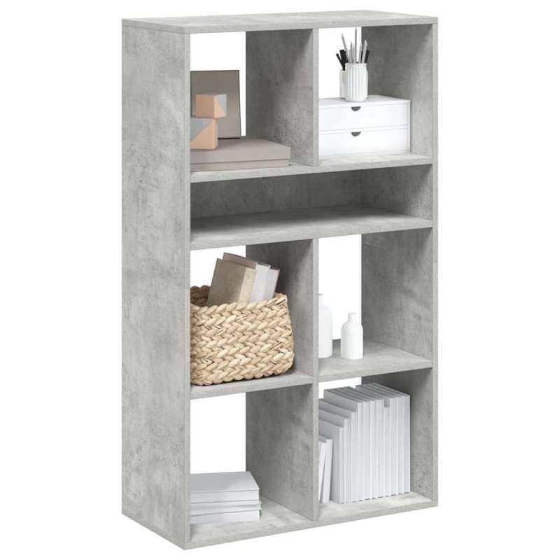 Regał, betonowy szary,66x31x112 cm, materiał drewnopochodny