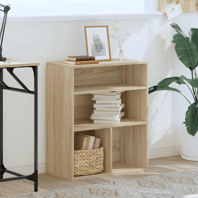 Regał na książki, dąb sonoma, materiał drewnopochodny