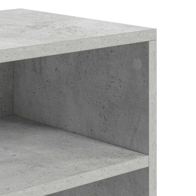 Regał na książki, szarość betonu, materiał drewnopochodny