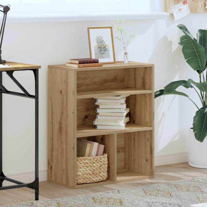 Regał na książki, dąb artisan, materiał drewnopochodny