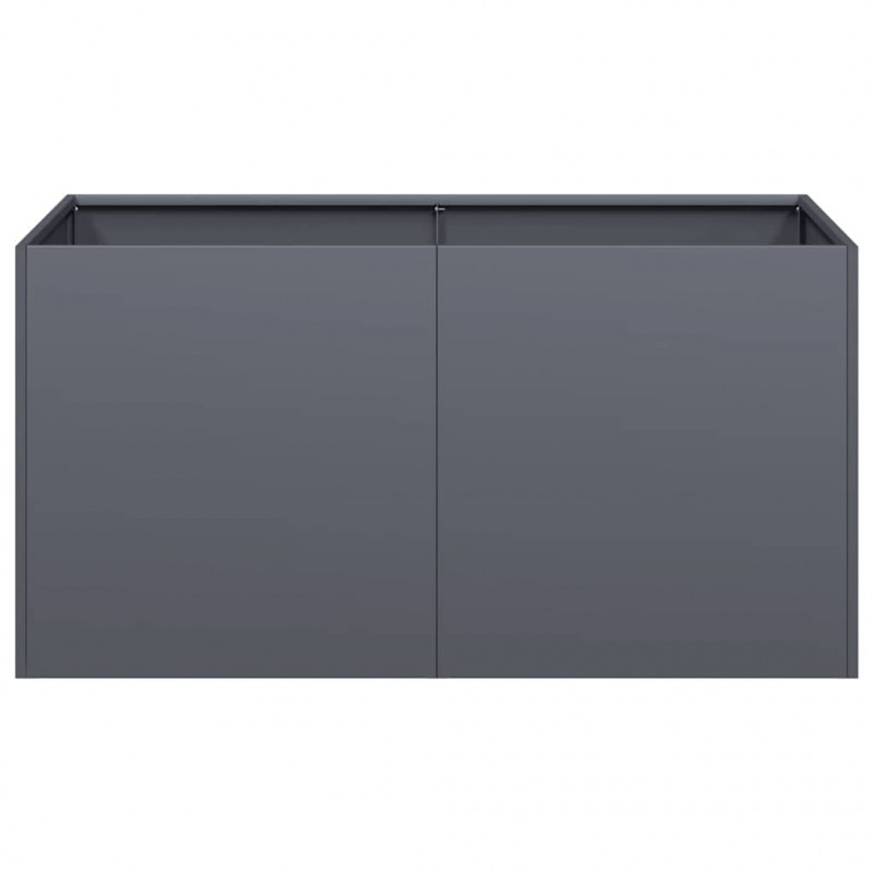 Donica, antracytowa, 80x40x40 cm, stal walcowana na zimno