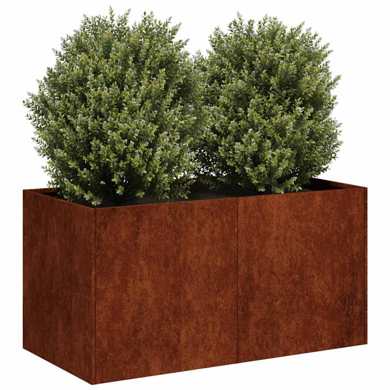 Doniczka Rusty 80x40x40 cm Stal nierdzewna