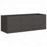 Doniczka Czarna 120x40x40 cm Stal walcowana na zimno